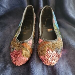 Beaded balet flats